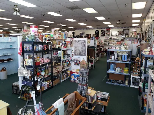 Wide view through Craftique's many vendor booths